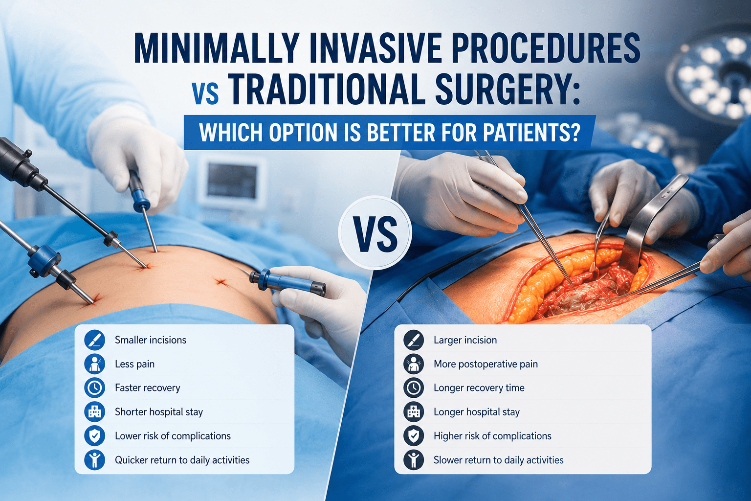 Minimally Invasive Procedures vs Traditional Surgery: Which Option is Better for Patients?